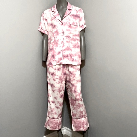 NWT GORGEOUS IN BLOOM PINK & WHITE 2~PIECE PJ SET Sz Small - Picture 5 of 8